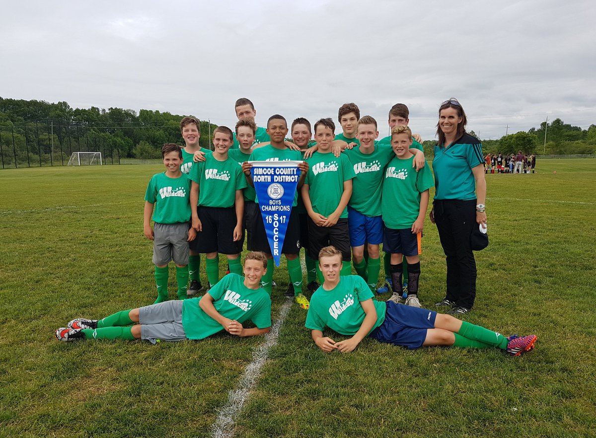 They did it! @WyevaleP boys soccer team won Simcoe County North Championship. Thanks boys for your hard work &amp; commitment #WellDoneWildcats