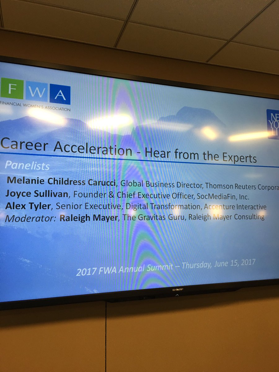 JoyceMSullivan's tweet photo. So much fun talking Career Acceleration on stage with @TheGravitasGuru Raleigh Mayer thx to @FWANY @NewYorkLife #fwany #nylife https://t.co/Zo76ldlsOd