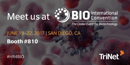 TriNet's tweet photo. Excited for the BIO International Convention in June? Visit the #TriNet booth to learn more! #HR4BIO #BIOConvention https://t.co/zzStqykfHV