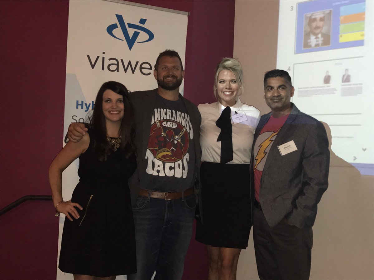 flexential's tweet photo. About to kickoff #ITSuperheros trivia Denver #ITTransformationContinuum @caituck  @spatt03 @Bhu_VW @MarcieKaplan https://t.co/A2AmmrUlpt