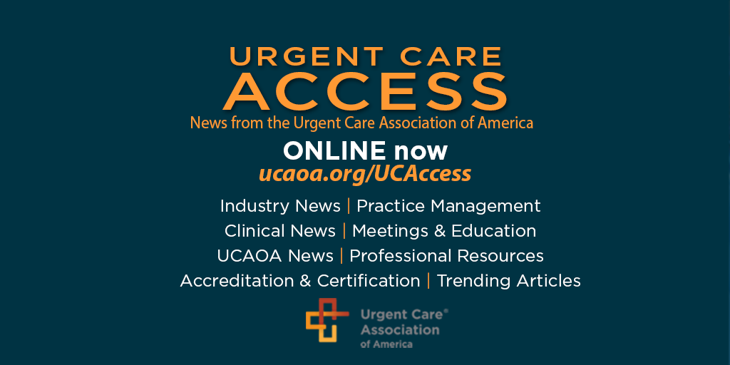 UrgentCareAssoc's tweet photo. The latest #UCAccess e-Newsletter from #UCAOA is online now and packed with important #urgentcare news w/ 1 click: https://t.co/sMWNAYRH6X https://t.co/9HHojL2ZLw