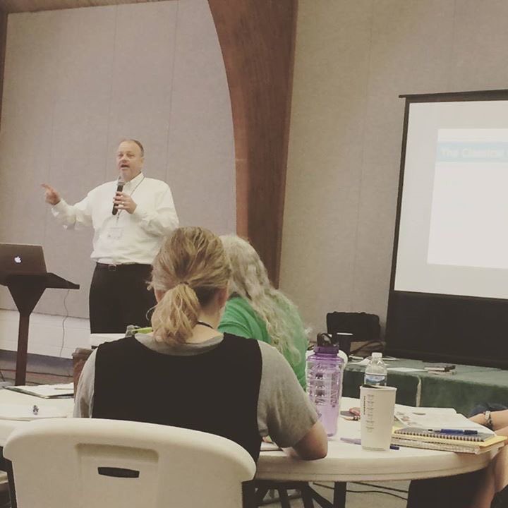 drikenicholson's tweet photo. Day 1 of Classical Conversations Practicum, Reasoning Together: The Art of Relationships. #ccpracticum #learninglogictogether @ FirstAshland https://t.co/Jt5ePQtzNT
