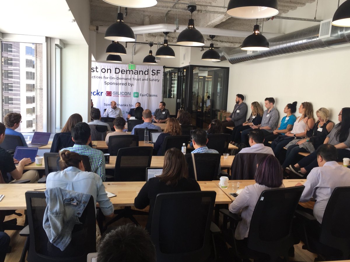 Fair_Claims's tweet photo. Standing room only at the @Fair_Claims @siliconlegal @Checkr Trust and Safety Event in San Francisco! https://t.co/nepDcaBDzD