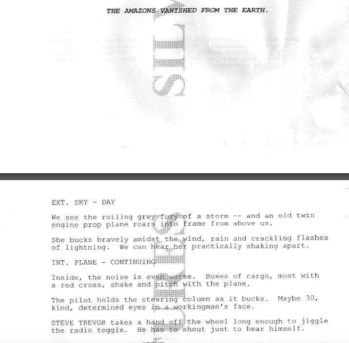 Rave Sashayed On Twitter Reading The Wh Don Wonder Woman Script