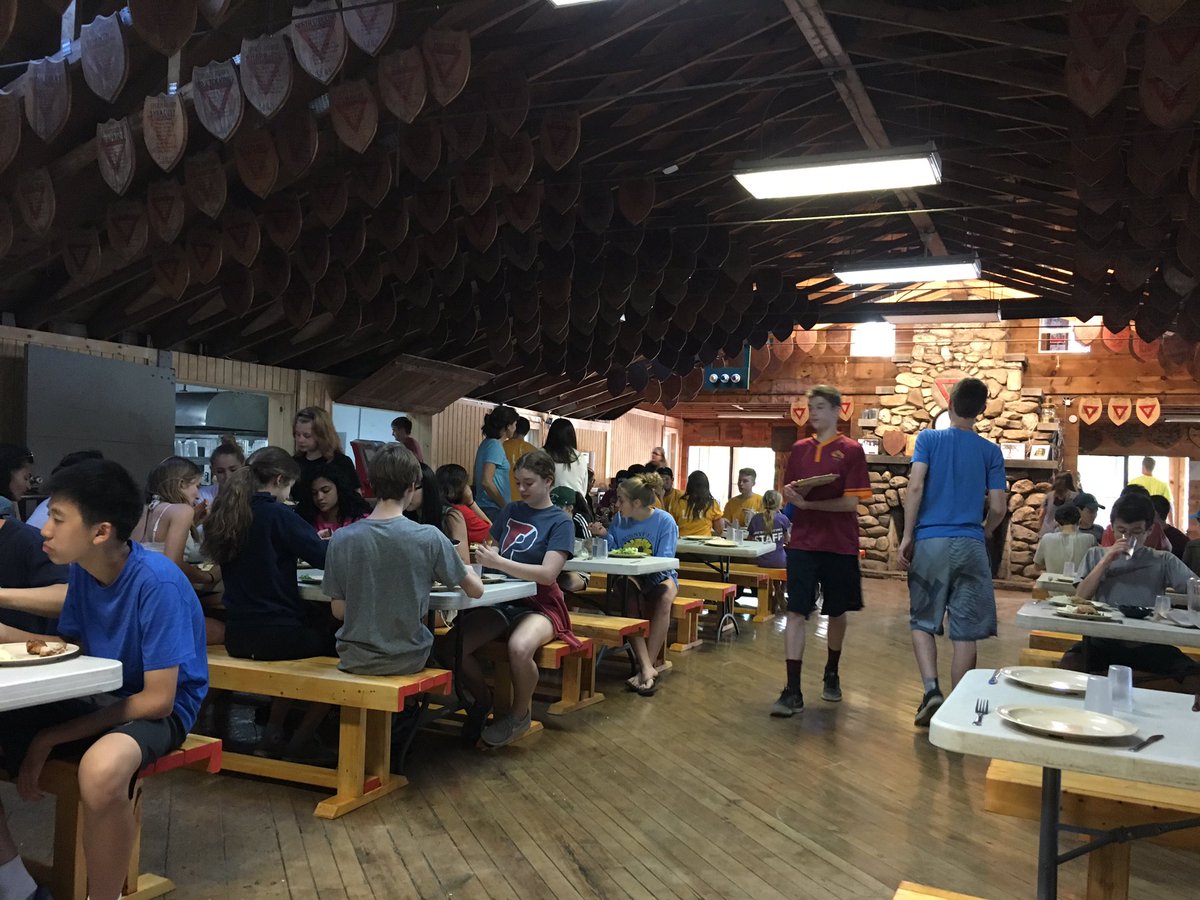 Dinner then camp fire and s'mores with our 8th graders at Camp A. Day.