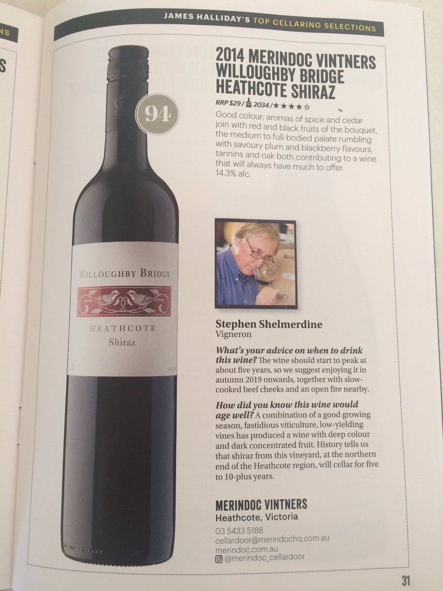 HeathcoteViews's tweet photo. Talking about #HeathcoteShiraz here's another I had discovered earlier #MerindocShiraz #WilloughbyBridge #Heathcotewine #2014vintage https://t.co/0z4iskgrFY