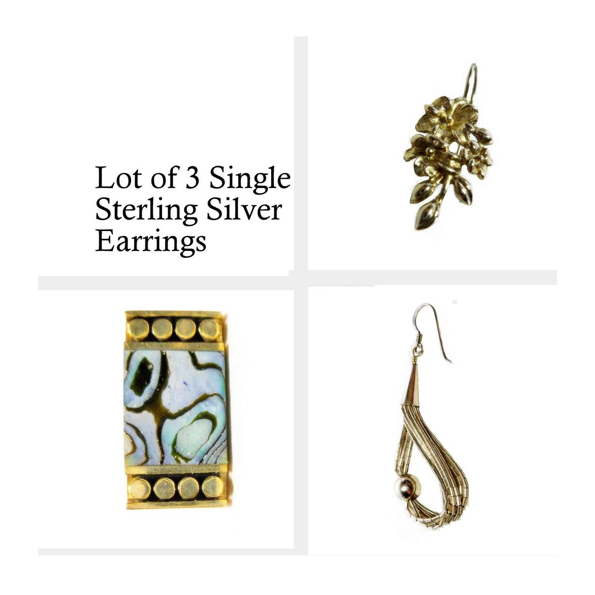 BRVintage's tweet image. Lot of 3 Single Earrings, Sterling Silver 1 Post, 2 Dangle Vintage 19… etsy.me/2rKAMJo #CheapChic #SingleOne