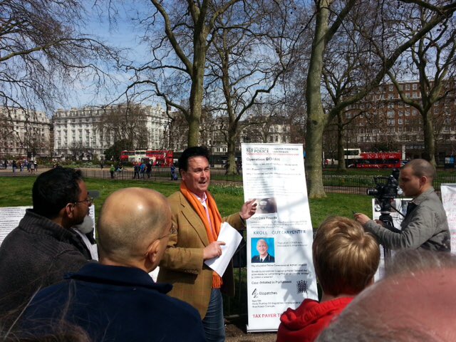 Ian puddick protest police corruption hyde park speakers corner