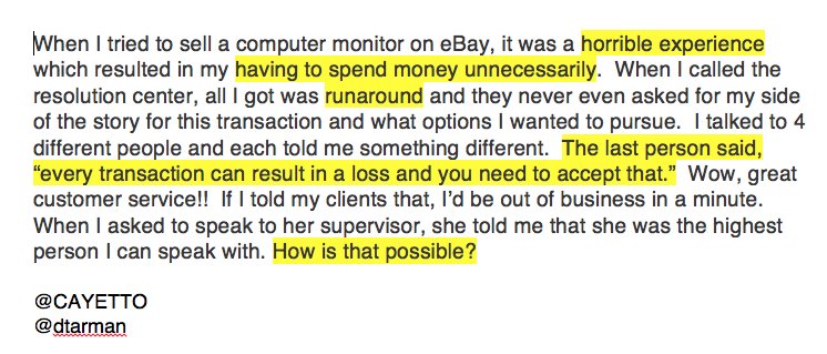 RatediCreative's tweet photo. Shame on @eBay for crappy customer service &amp; forcing me to spend $

#Inexcusable

#BadBusiness

#EveryTransactionCanResultInALoss https://t.co/sTtprM7euO