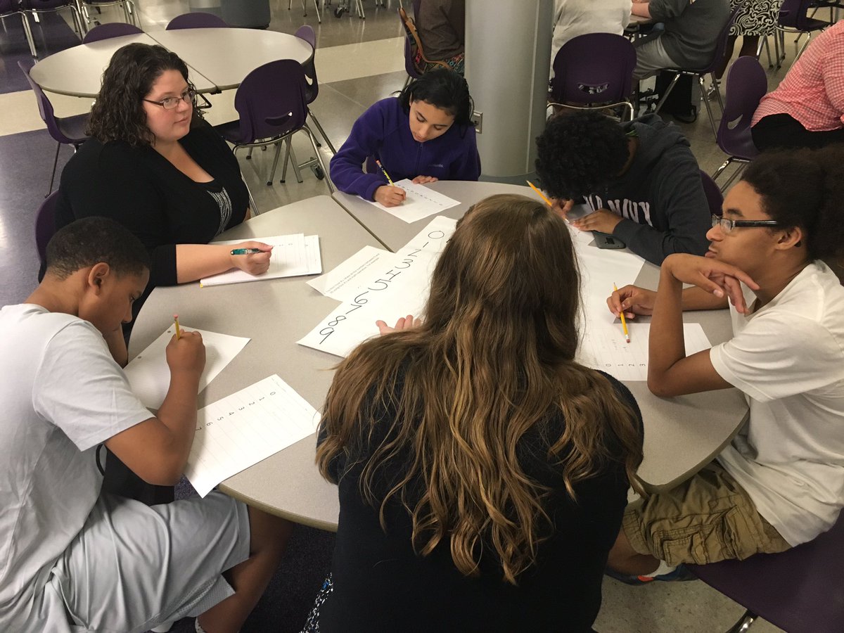 LindsBaileyMath's tweet photo. #CATCHgrant making Algebra tiles worth something valuable! @uindy #WeAreWayne @BenDavisNGC https://t.co/n3lw7N2uSI