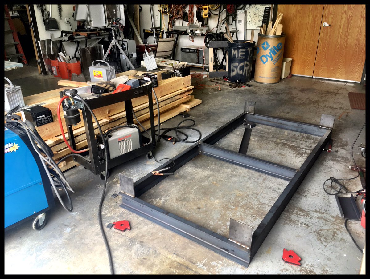 AirResourceSpec's tweet photo. Welding up a base for a Village Green ozone bench. https://t.co/NivAwBQsGb