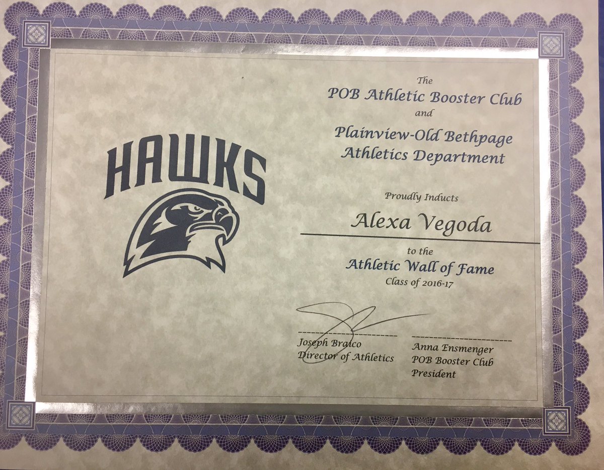 jlvegoda's tweet photo. Congratulations Alexa Vegoda on being inducted into the POB-JFK Wall of Fame #freshmangoals #allcountyplayer https://t.co/Qd2V9o2rGm