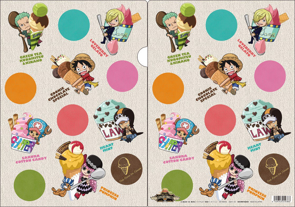 新商品】麦わらストア限定 アイスクリーム クリアファイル/MENU