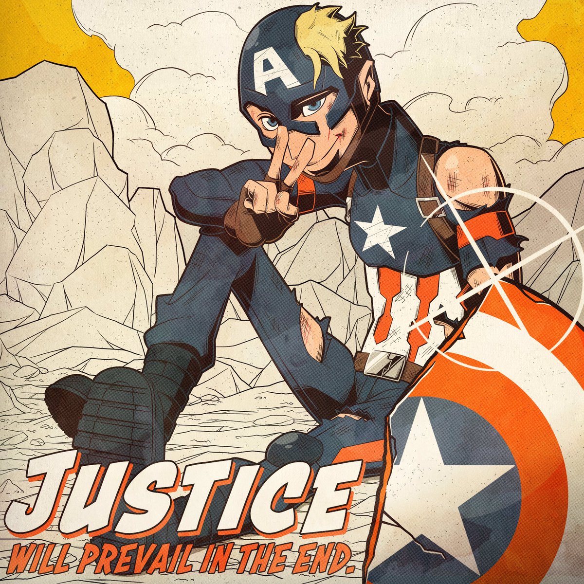 Rob ロブ V Twitter 最後に必ず正義が勝つ Captainamerica Marvel Comic Illustration Art Drawing Paint Fanart キャプテンアメリカ マーベル アメコミ イラスト アート 絵 ファンアート T Co Kv0epyv2xl