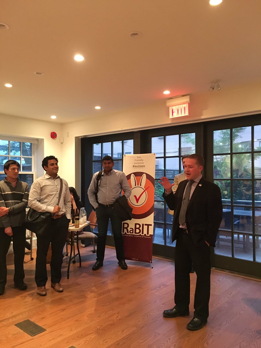 So excited to have city councillor <a href="/JoshMorganLDN/">Josh Morgan</a> to talk about London's historic change to ranked ballots. Proof change is possible.