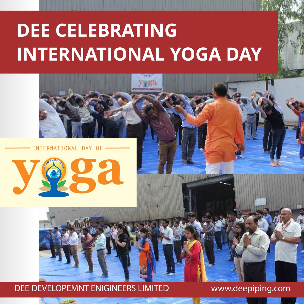 DEEPiping's tweet photo. DEE Celebrated 3rd International Yoga Day on 21st June, 2017.
#InternationalYogaDay #21stjune #DEEGroup #DEEPipingSystems https://t.co/CsPO5Z7ZA1
