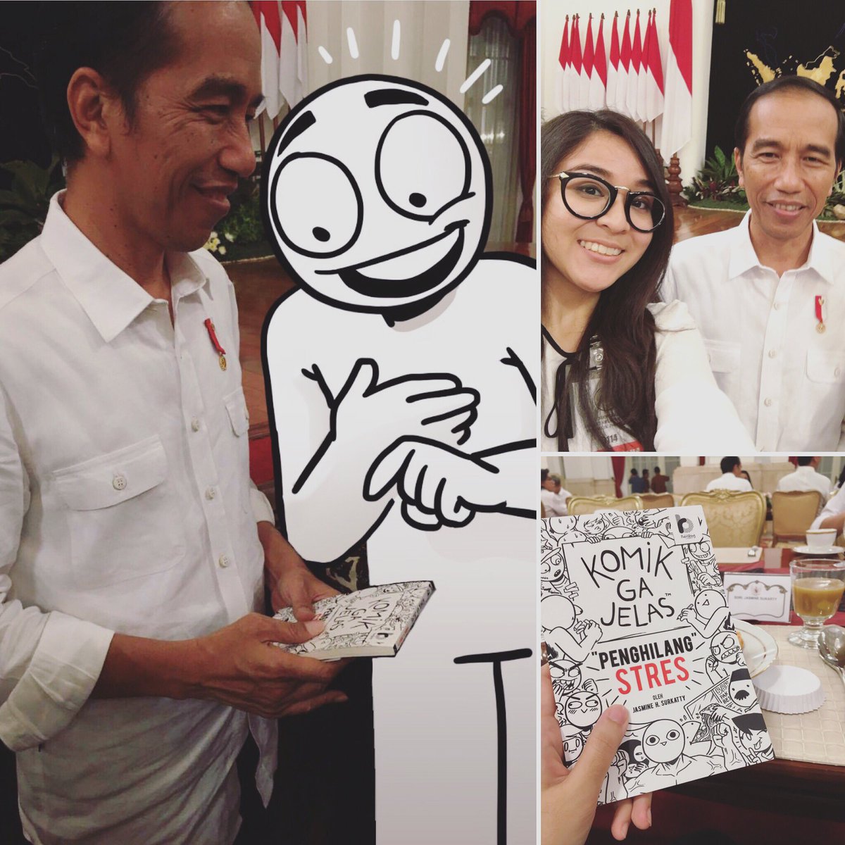 KomikGaJelas's tweet photo. Buka bersama dengan bapak presiden @jokowi ! Terima kasih sudah mengundang kami semua pak! Udangnya wenak tenan!
 #ramadhan #rejekianaksoleh https://t.co/CZ6jgIFjo2