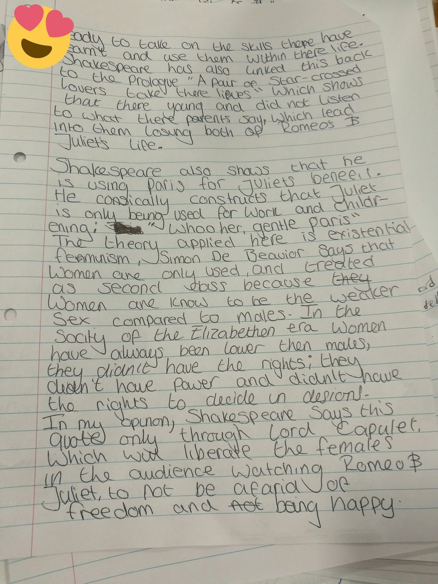 MissBookmarks's tweet image. Y9 applying Existentialism Feminism in their mocks! Unbelievable! @AldersleyHighSc #romeoandjuliet #feminism #theory #youngphilosophers