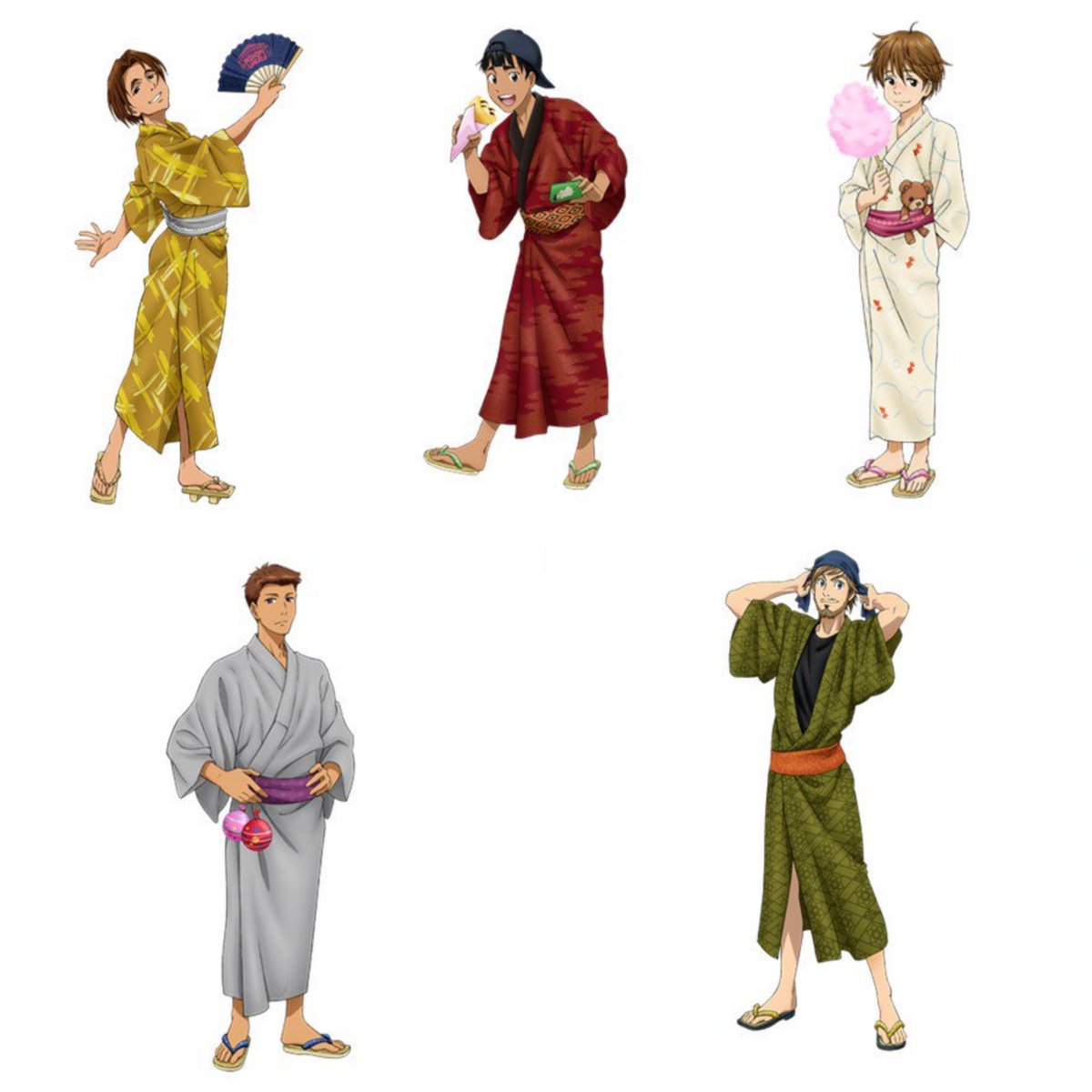 soukatsu_'s tweet photo. the onsen is going to be so fun and lively with everyone there ♨️✨ yukata collection complete! https://t.co/e9z2sU9vMM