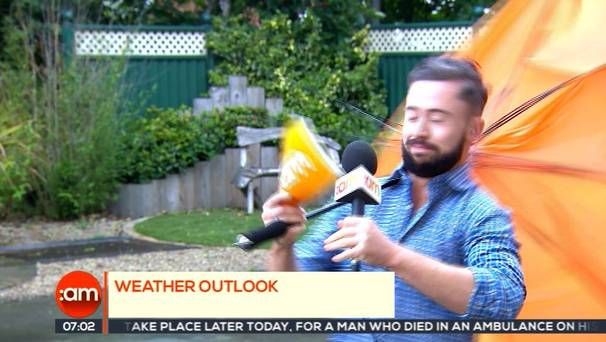Independent_ie's tweet photo. WATCH: Ireland AM presenters can't stop laughing when gust of wind gets the better of Deric Hartigan. Independent.ie https://t.co/l2iOnrS6bf https://t.co/hf14DLSFd4