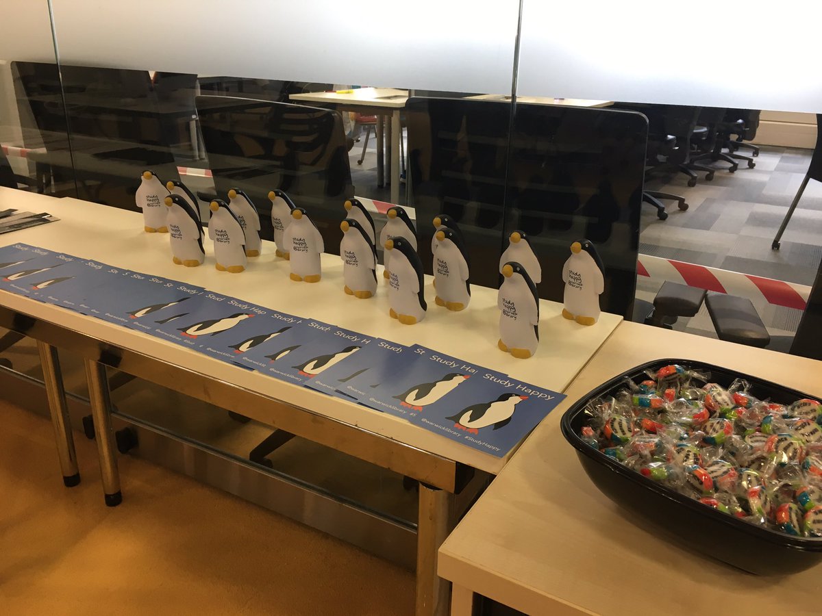 YourWarwick's tweet photo. Come and get your StudyHappy penguins and take a library tour! Find the π§ in the Teaching Grid of @warwicklibrary #warwickopen #libraryrock https://t.co/XOaEGHVkIW