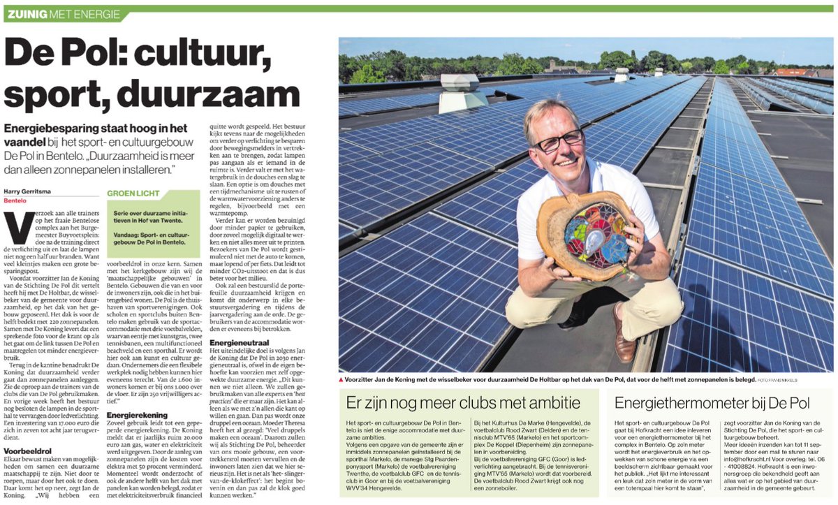 Tubantia: <a href="/DePolBentelo/">De Pol Bentelo</a> cultuur, sport, duurzaam