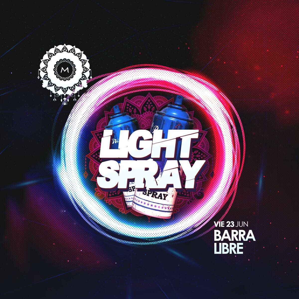 mandala_sp's tweet photo. 👉🏼LightSpray 🤘🏼 
📅 Viernes 23 de Junio
🗣Barra libre hasta las 10:00pm. 
🙊 2x1 de Smirnoff Ice hasta las 11:00pm.
 #LightSpray #Mandala 😎 https://t.co/e9nUy2MDwg
