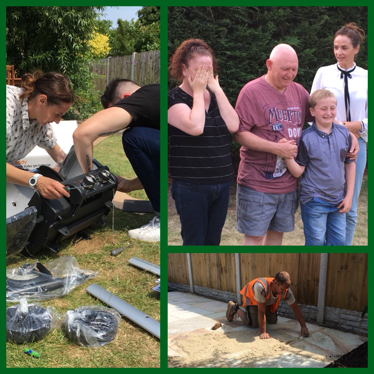 HeartEast's tweet photo. The hard work is done and NEXT we'll find out what 9 year old Max and dad Scott think of their brand new garden! #DADSOS Dave &amp; Heidi x https://t.co/hJ0rKFHku7