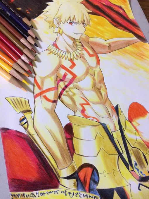 ギルガメッシュ描きました
やっと完成です!
#摸写
#色鉛筆
#Fate
#ギルガメッシュ 