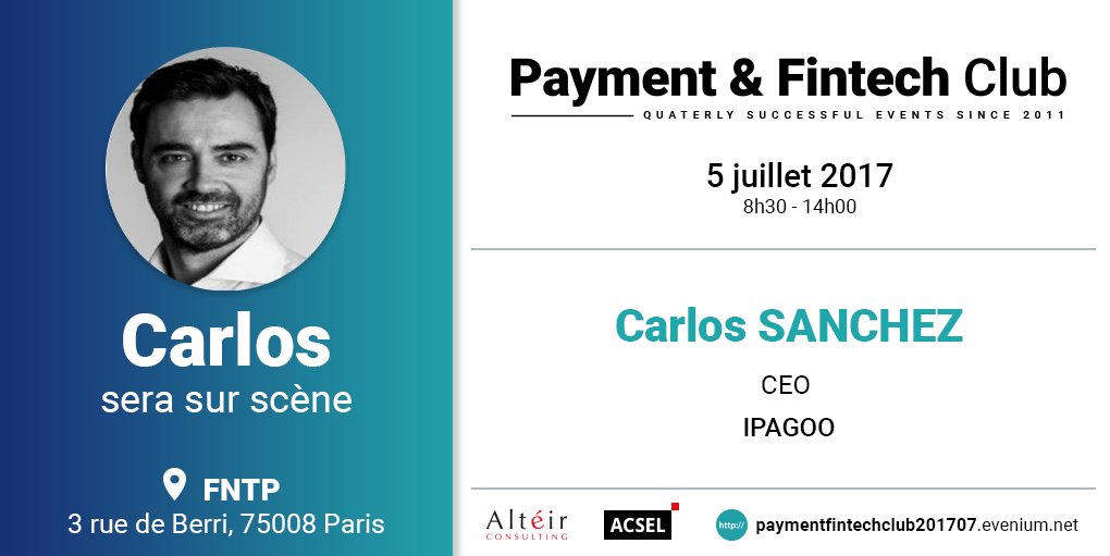 AcselDigital's tweet photo. Carlos Sanchez CEO @ipagoo_uk viendra pitcher le 5 juillet #Payment #Fintech #Innovation https://t.co/hp242abxk2