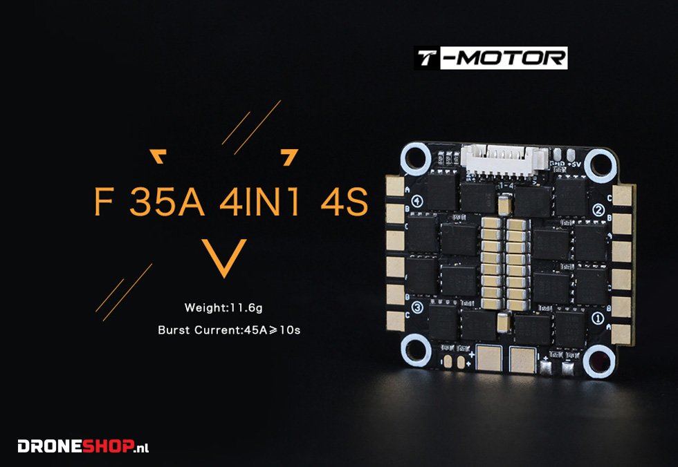 NIEUW: T-motor 4-in-1 F35A 2-4S ESC droneshop.nl/onderdelen/ele…