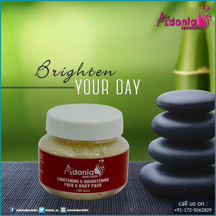 adonia_sp's tweet photo. Let your role trend again. Get the glow that is flawless too with #Lightening and #brightening face body pack Adonia. https://t.co/M1Ljiapn92