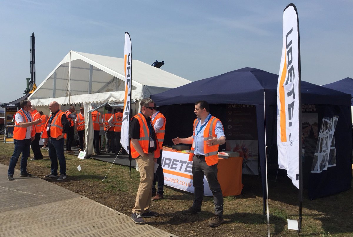 Geobearglobal's tweet photo. @UretekUK exhibited at @raillive2017 #21-22ndJune. Thank you to everyone who came to see our stand @therailalliance #slabstabilisation https://t.co/X7oPPKdh5F