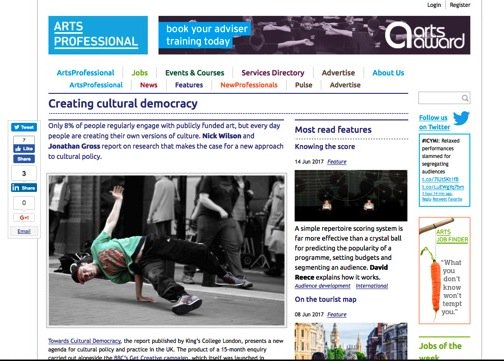 creatifity2's tweet photo. Read more about creating #culturaldemocracy @ArtsPro https://t.co/zhvyXa3geK