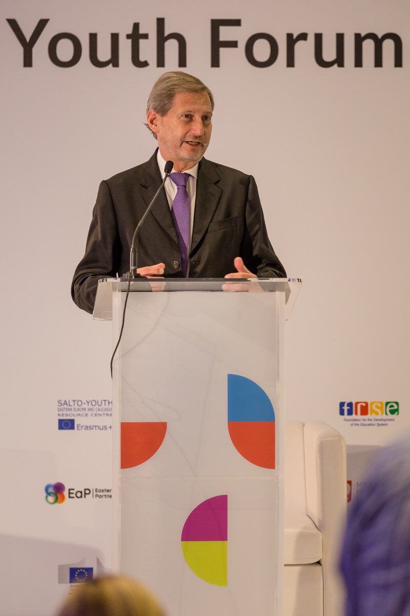 JHahnEU's tweet photo. You are the generation of change! You have the right to demand a better future. But for this, we need your active participation" @EaPYF2017 https://t.co/kQzMHk61Vw