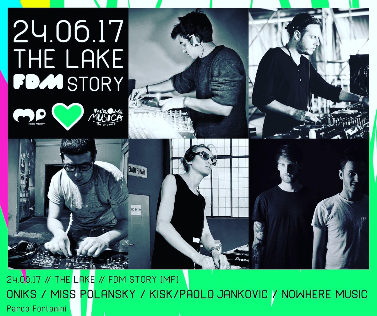 FDM_Milano's tweet photo. #FDM2017
Sab 24 @ The Lake dalle 18 Elettronica per Festeggiare 10 anni: Janko Paolo/ ONIKS / KiSk Magda Wieska Szerejko/Nowhere music. https://t.co/GN7DIhwUqb
