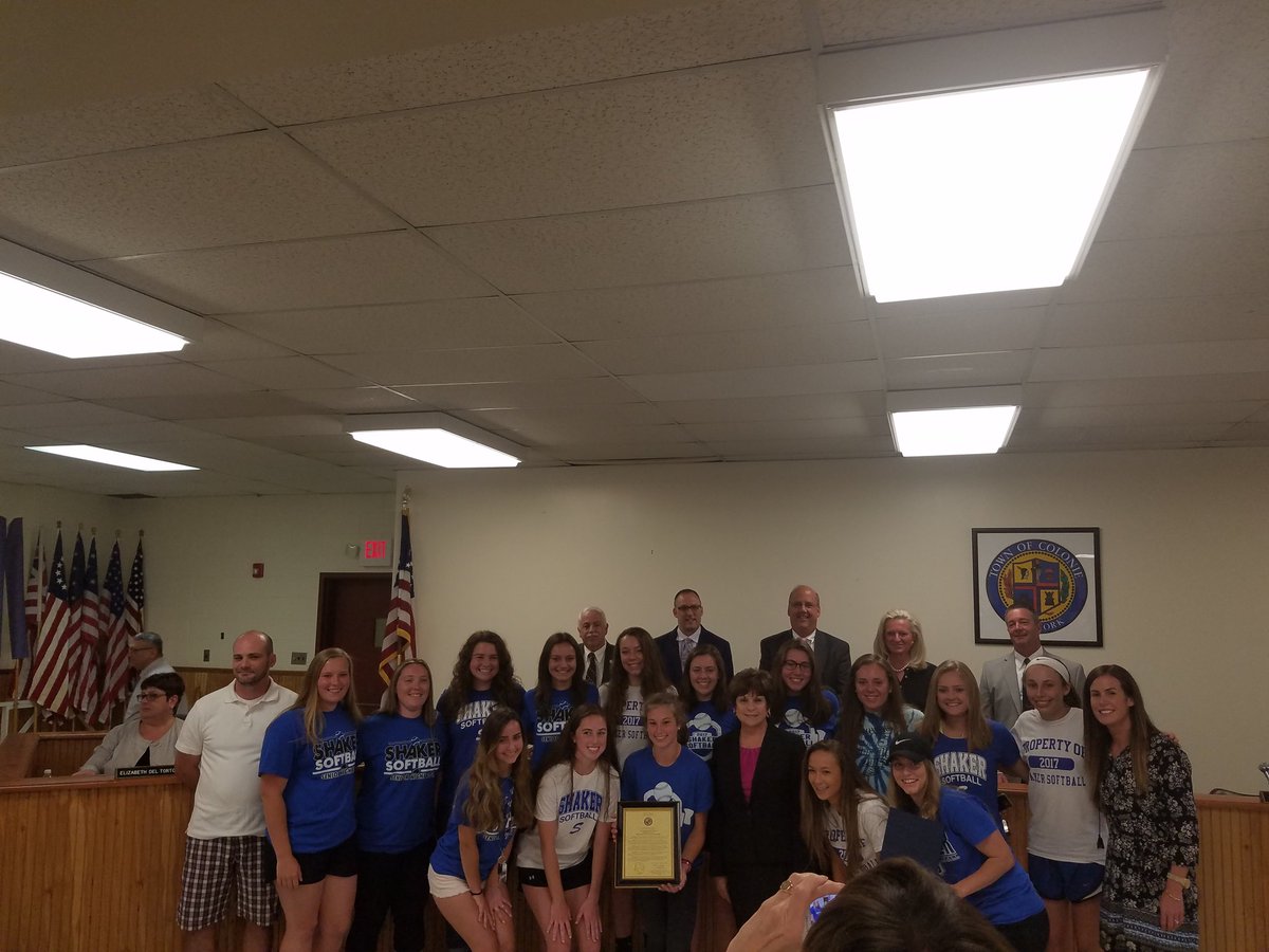 Djosephcorr's tweet photo. Shaker VSB honored by Supervisor Mahan and County Executive McCoy at last night's Town board meeting. #rollBisonroll! https://t.co/ITf5ecIdKc