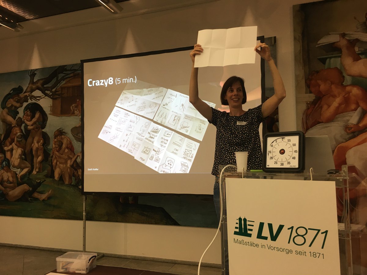 steffikieffer's tweet photo. Running an intense but really fun DT/LS workshop with @99thms: from problem to solution in 90 minutes @dt_muc #dtmuc https://t.co/IqqNgSoHb6