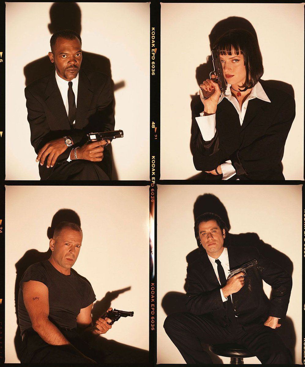 PhotosHistos's tweet photo. La distribution du film Pulp Fiction, 1994 #histoire #cinema #photo Firooz Zahedi https://t.co/jlncdGjvxJ