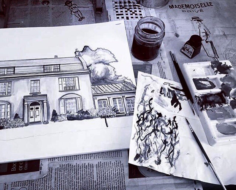 StudioScrase's tweet image. We also take commissions! Our client wanted personalised stationery featuring their property. Email info@studioscrase.com @bathindiechat