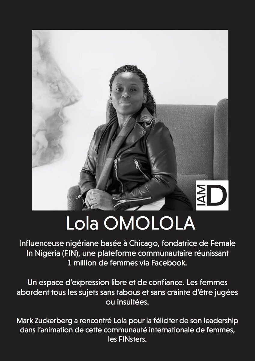 iamdivasmag's tweet photo. TALENT / La femme qui nous inspire aujourd'hui est ... Lola OMOLOLA. https://t.co/Aei60viuWo