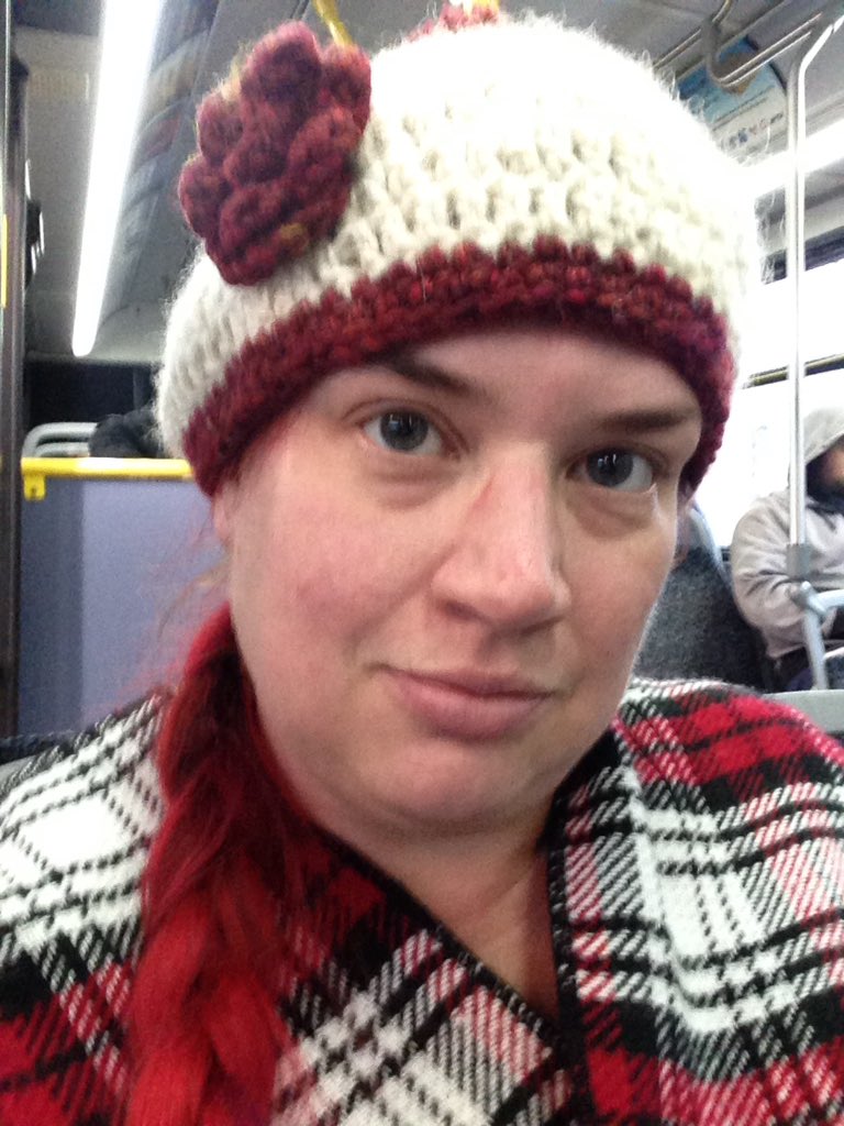 Joi_the_Artist's tweet image. Today's weather required a wrap and a warm hat. #ReallyNotHelping