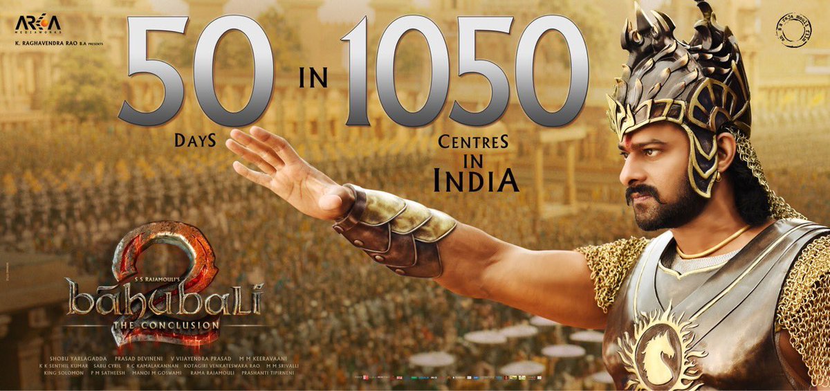 taran_adarsh's tweet photo. Despite new films hitting the market place + cricket matches, #Baahubali2 stands tall. Landmark film that changed the dynamics of film biz! https://t.co/iaTMxNEshM
