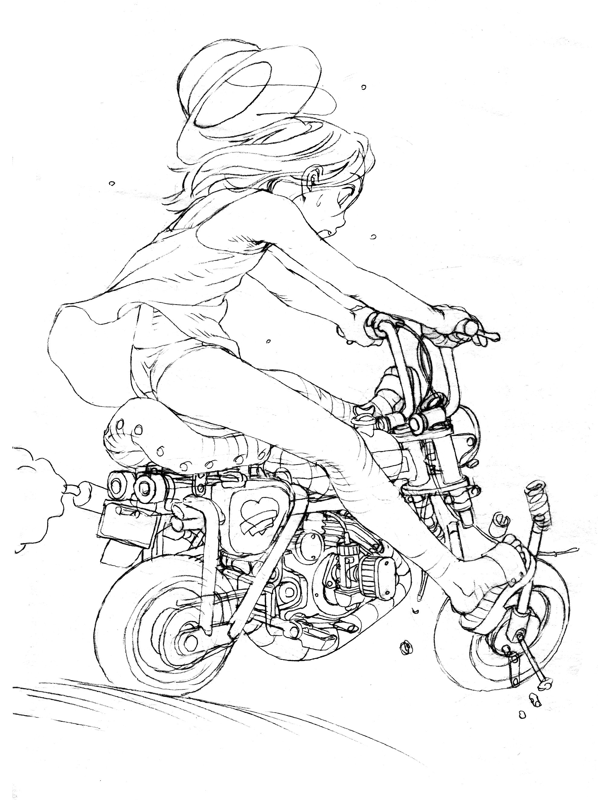 タカシッシシモ V Twitter K Mihoto 近未来お色気ポリス漫画に関係の無い レトロバイクのイラスト には物凄い衝撃を受けました 授業中に妄想バイクを描くようになったのもこのｶｯｺｲｲバイクの影響です エキパイ マフラー の流れるような配置が好きです Twitter