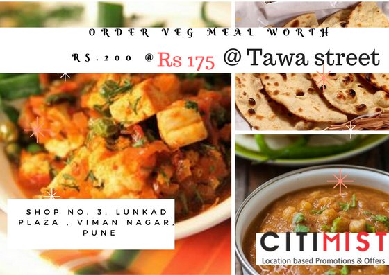 Citimist's tweet photo. Tawa Street
Veg Meal - 3 Roti,Rice,Mix Veg,Rajma,Mutter paneer,salad, Papad at just Rs. 175 and 250ml coke free.
https://t.co/dnTblK6Nyi https://t.co/r6UgB7znxk