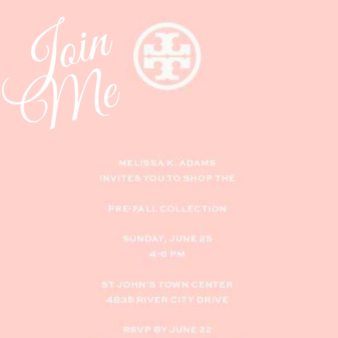 mkayeadams's tweet photo. Join me @Tory Burch, Sunday, June 25, 4-6PM, ST. JOHN TOWN CENTER, JAX, FL
https://t.co/65EUU70BpL https://t.co/lDshuDdUlY