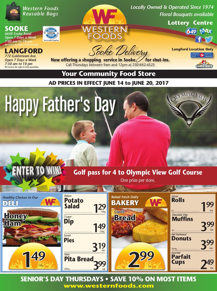 WFWesternFoods's tweet photo. HAPPY FATHER'S DAY!
This week "Enter to WIN" Dad @OlympicViewGolf for 4 (1 prize per store)

#ShopLocal and SAVE! In #Langford and #Sooke! https://t.co/IHZE37BjSP