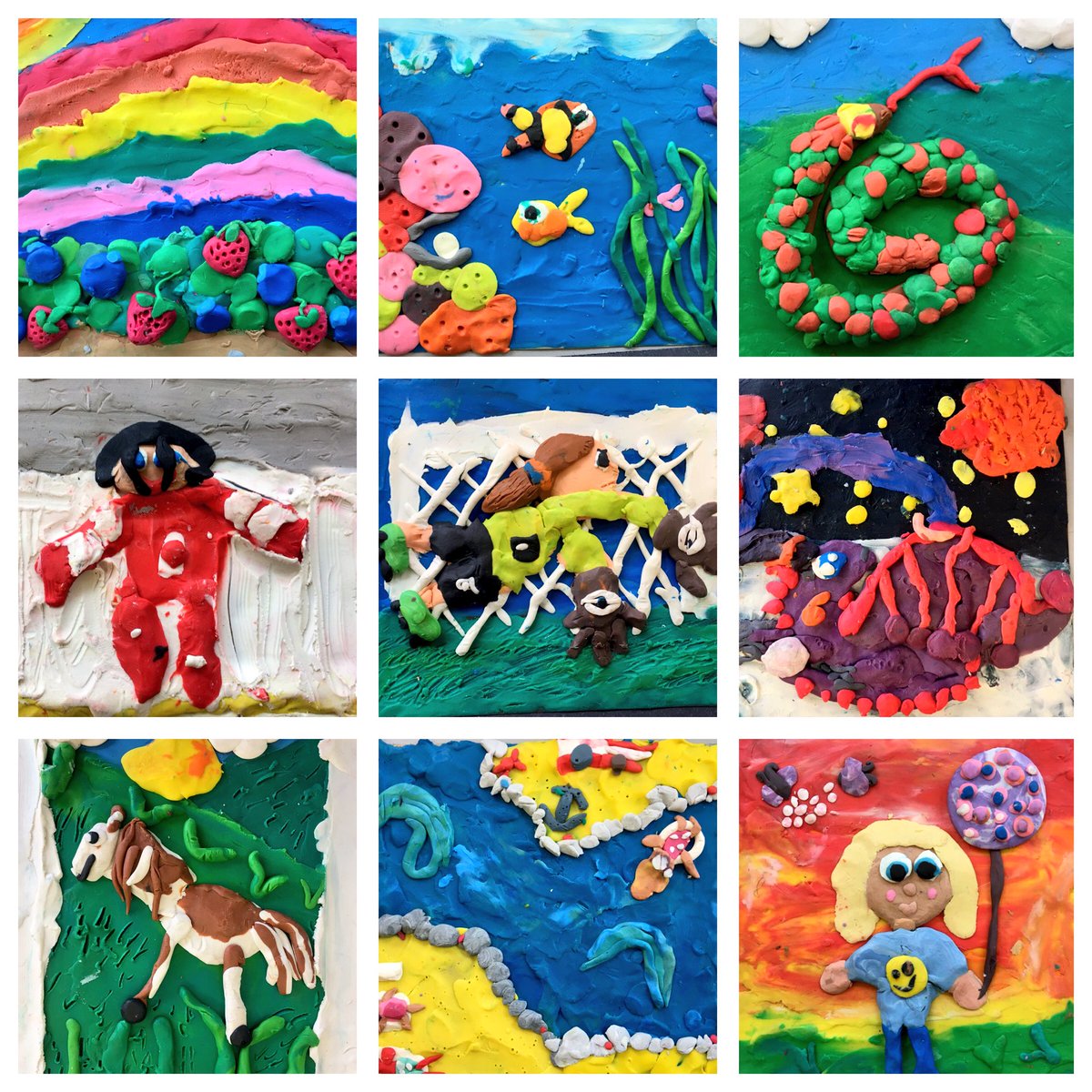 MsClements_'s tweet photo. Just a small peek at some of the artwork hung up in the AGO (Art Gallery of Omemee) this past week #TLDSBlearns #TLDSBart #visualart https://t.co/N37cRiVyUp