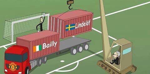 Credit for someone who made this picture. 😂👍🏼 #mufc #Bailly #Lindelof