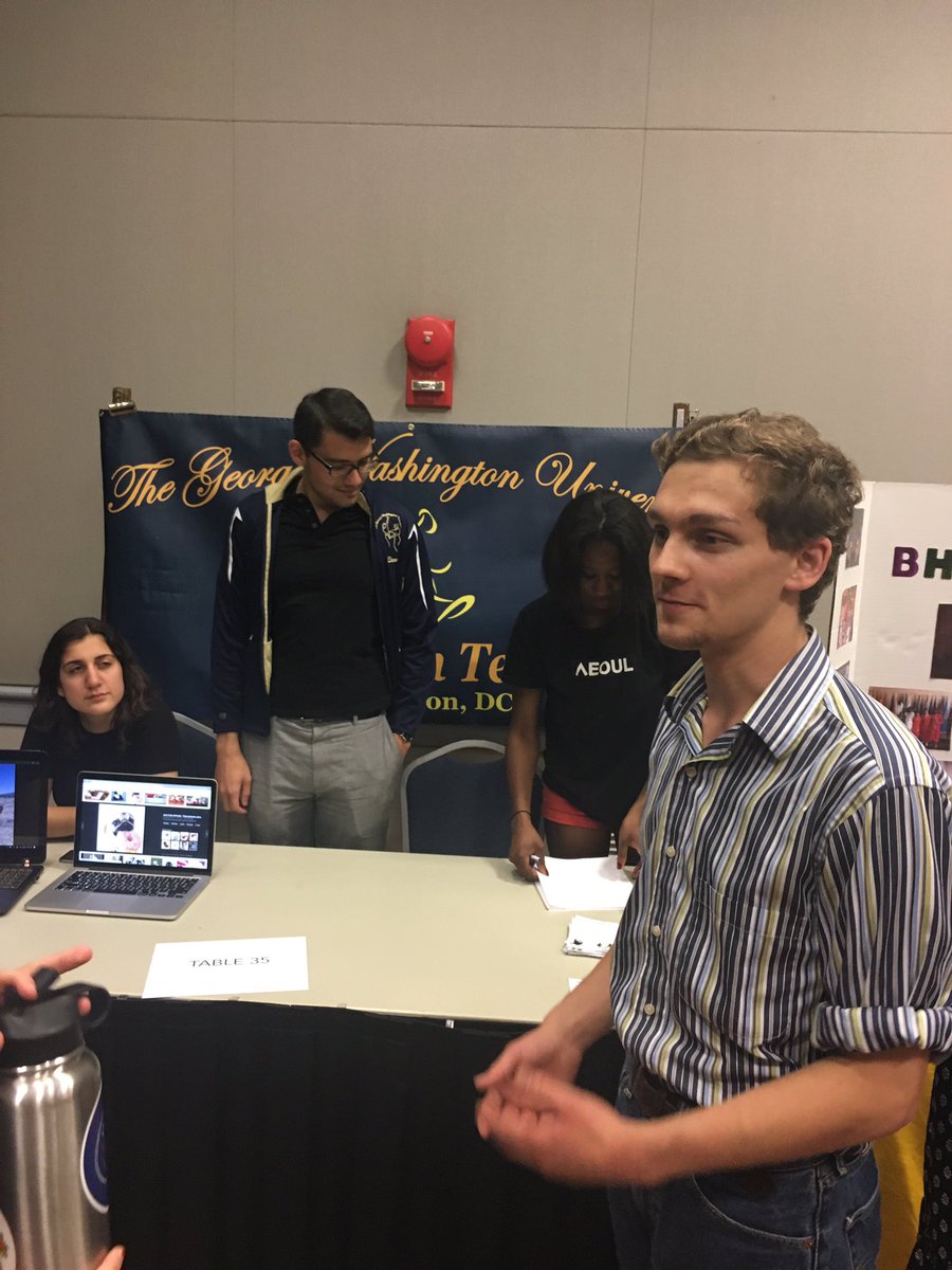 GWBallroom's tweet photo. We're at the @GWCI org fair! Come find us in the continental ballroom at table 35! #buffandballroom https://t.co/SXingjhQiD